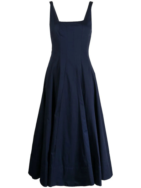  Staud Wells Flared Midi Dress - Blue 
