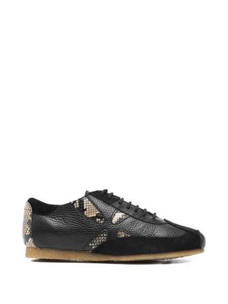  Stefan Cooke Leather Sneakers - Black 