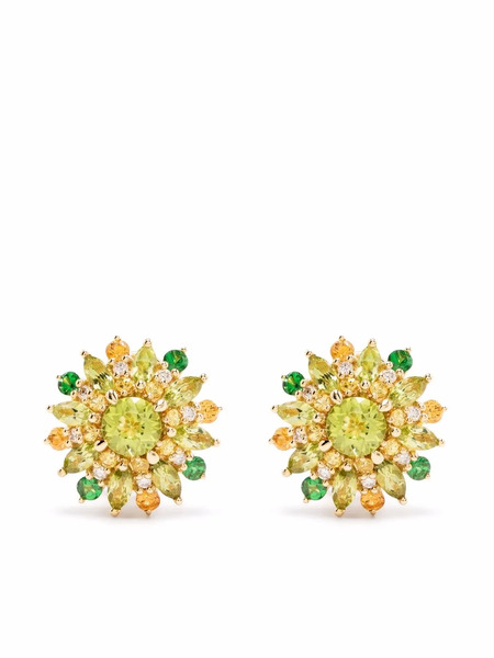  Stefere 18kt Yellow Gold Multi-stone Earrings 