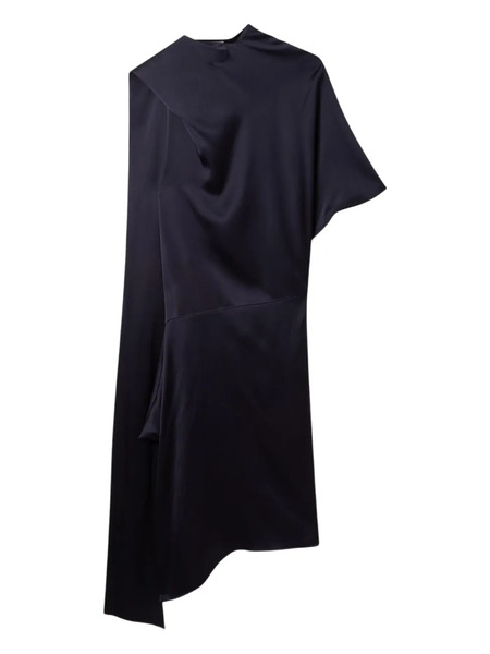  Stella Mccartney Asymmetric Draped Midi Dress - Blue 