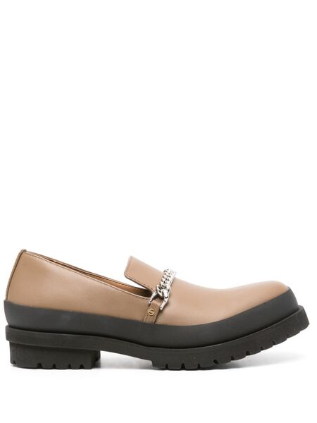  Stella Mccartney Chain-detailed Loafers - Brown 