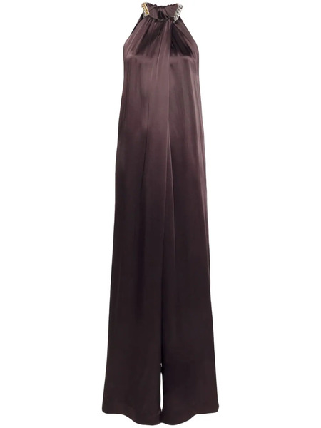  Stella Mccartney Chain-link-detail Jumpsuit - Brown 
