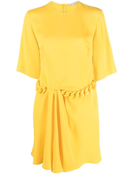  Stella Mccartney Chain Link-detail Minidress - Yellow 