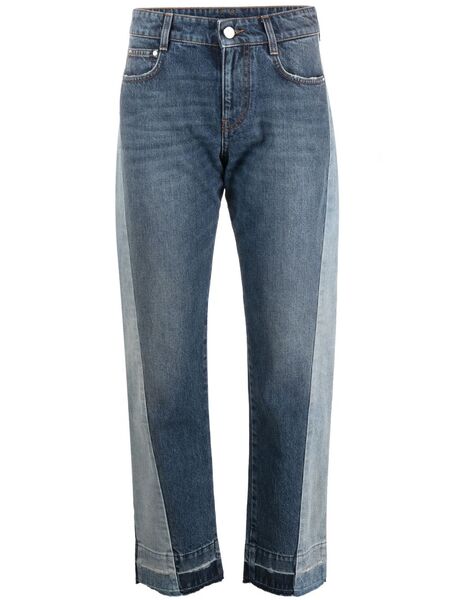  Stella Mccartney Colour-block Straight-leg Jeans - Blue 