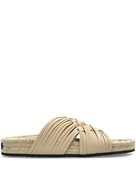  Stella Mccartney Crossover-strap Slides - Neutrals 