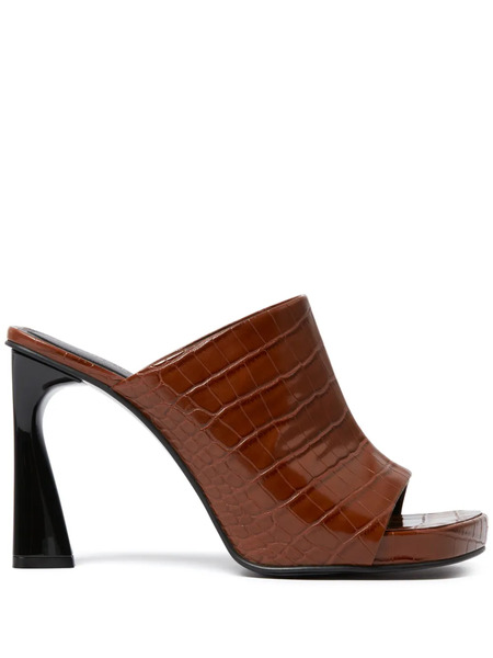  Stella Mccartney Elsa Cocco Alt Reptile Sandals - Brown 