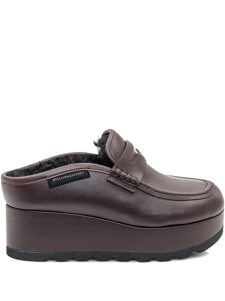  Stella Mccartney Elyse Alter Mat Platform Mules - Brown 