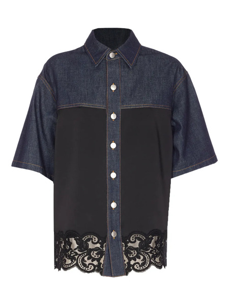  Stella Mccartney Embroidered Denim Shirt - Blue 