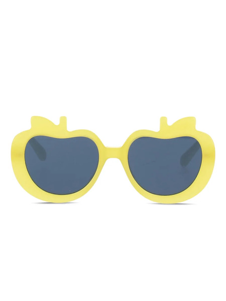  Stella Mccartney Eyewear Apple-shaped Bio-acetate Sunglasses - Yellow 