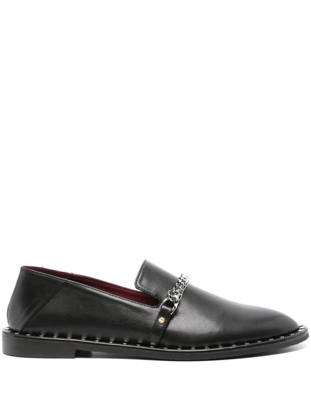  Stella Mccartney Falabella Leather Loafers - Black 
