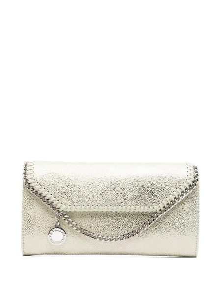  Stella Mccartney Falabella Logo-charm Clutch Bag - Neutrals 