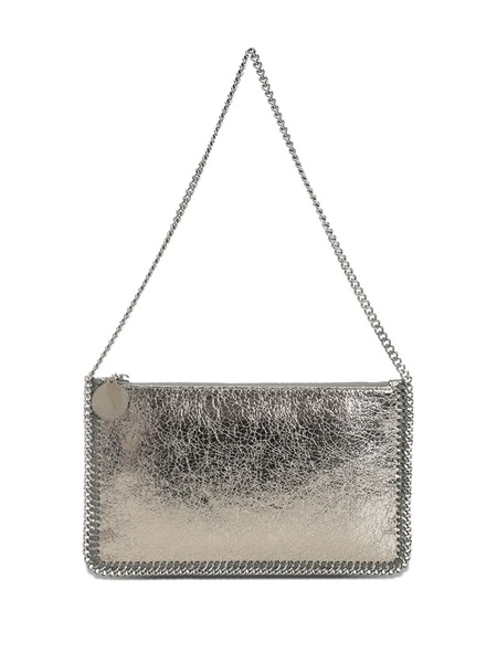  Stella Mccartney Falabella Metallic Clutch Bag - Grey 