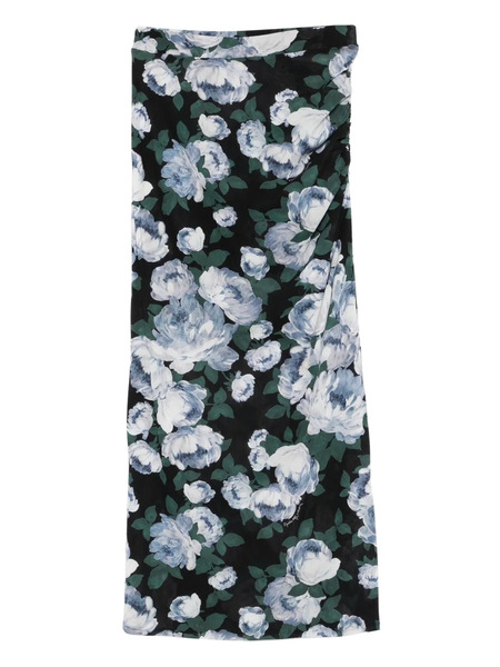  Stella Mccartney Floral Midi Skirt - Black 