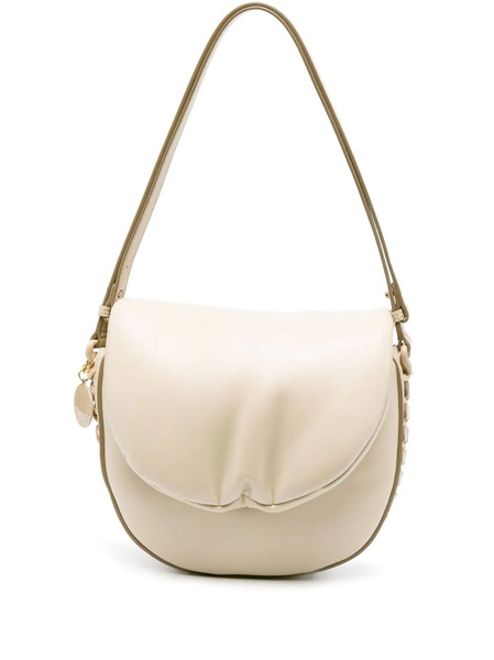  Stella Mccartney Frayme Chain-link Faux-leather Shoulder Bag - Neutrals 