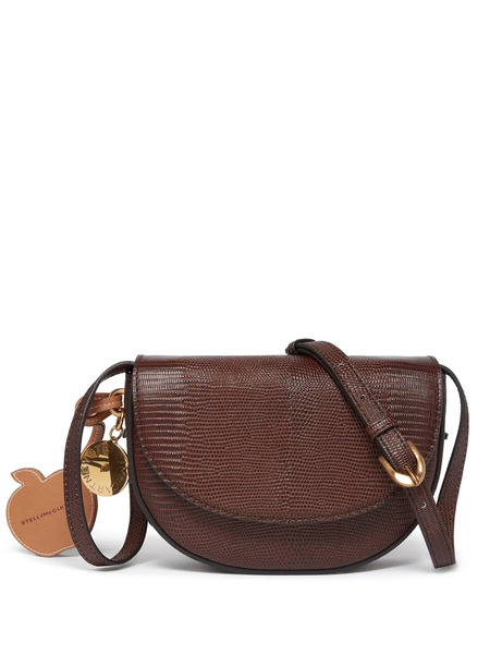  Stella Mccartney Frayme Scale-embossed Shoulder Bag - Brown 