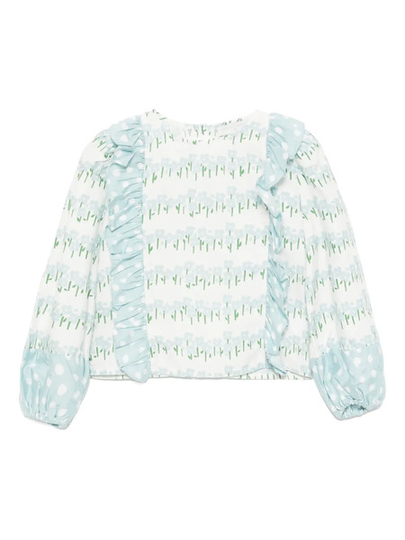  Stella Mccartney Kids All-over Floral Print Top - White 