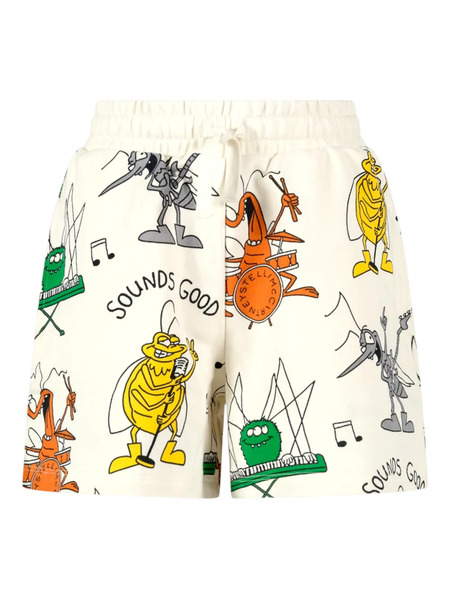  Stella Mccartney Kids All-over-print Drawstring-fastening Shorts - White 