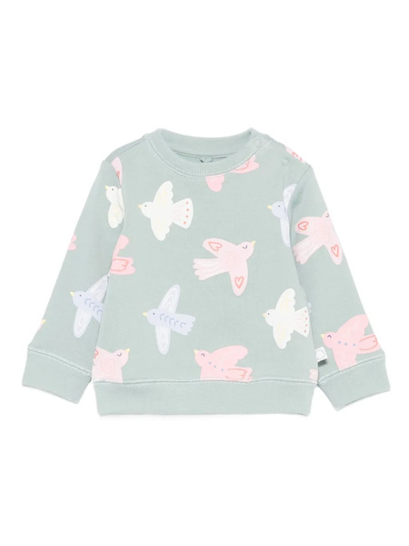 Stella Mccartney Kids Bird-print Sweatshirt - Green 