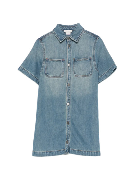  Stella Mccartney Kids Buttoned Denim Dress - Blue 