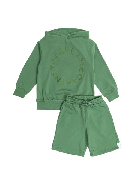  Stella Mccartney Kids Embroidered Hooded Tracksuit - Green 