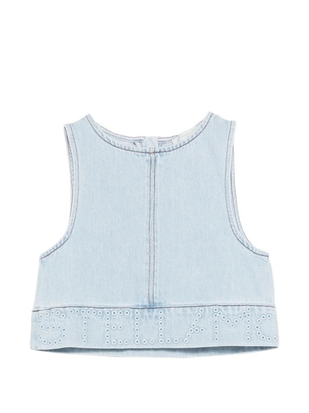  Stella Mccartney Kids Eyelet Detailing Blouse - Blue 