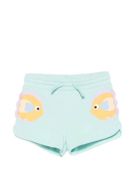  Stella Mccartney Kids Fish-print Shorts - Blue 