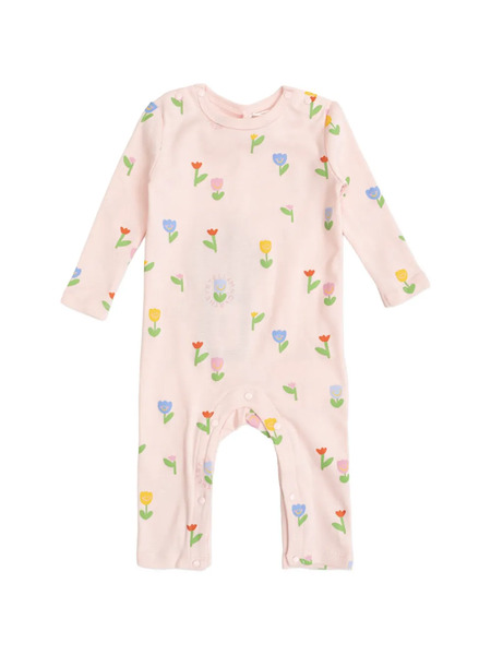  Stella Mccartney Kids Floral-pattern Babygrow - Pink 