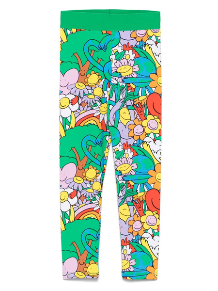  Stella Mccartney Kids Floral-print Leggings - Green 