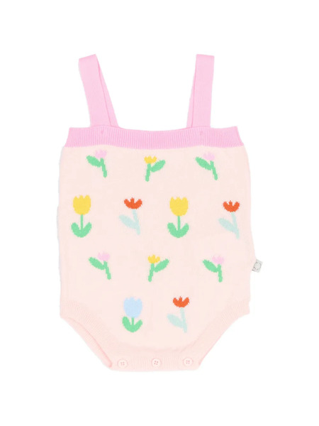  Stella Mccartney Kids Floral Strap Bodysuit - Pink 