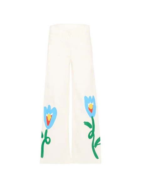  Stella Mccartney Kids Floral Trousers - White 