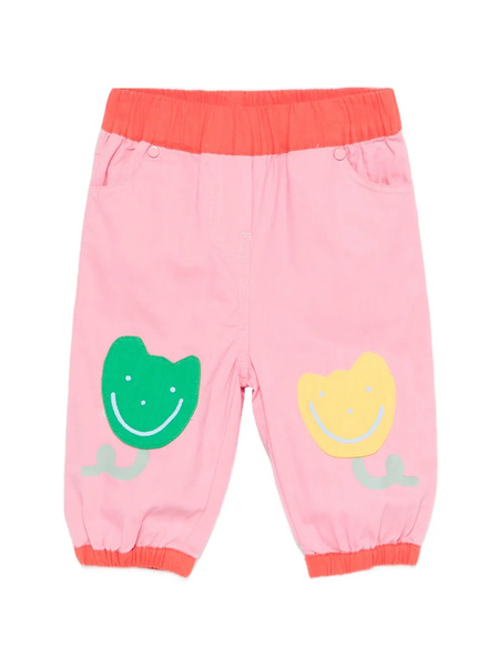  Stella Mccartney Kids Flower-patch Trousers - Pink 