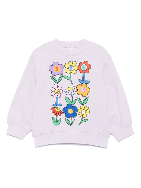  Stella Mccartney Kids Flower-print Sweatshirt - Purple 
