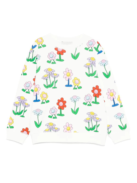  Stella Mccartney Kids Flower-print Sweatshirt - White 