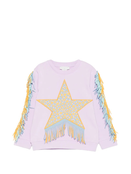  Stella Mccartney Kids Fringed-detail Sweatshirt - Purple 