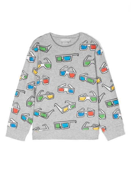  Stella Mccartney Kids Graphic-print Cotton Sweatshirt - Grey 