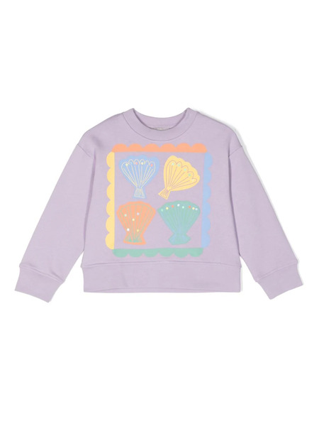  Stella Mccartney Kids Graphic-print Cotton Sweatshirt - Purple 