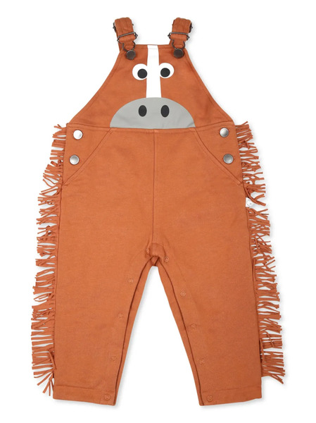  Stella Mccartney Kids Graphic-print Dungarees - Brown 