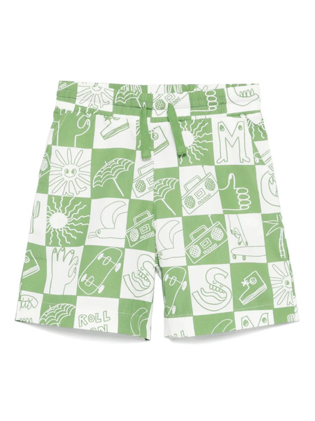 Stella Mccartney Kids Graphic-print Shorts - Green 