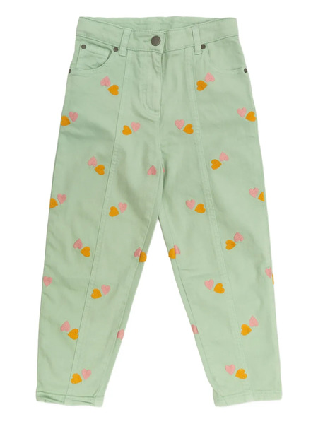  Stella Mccartney Kids Heart-motif Trousers - Green 