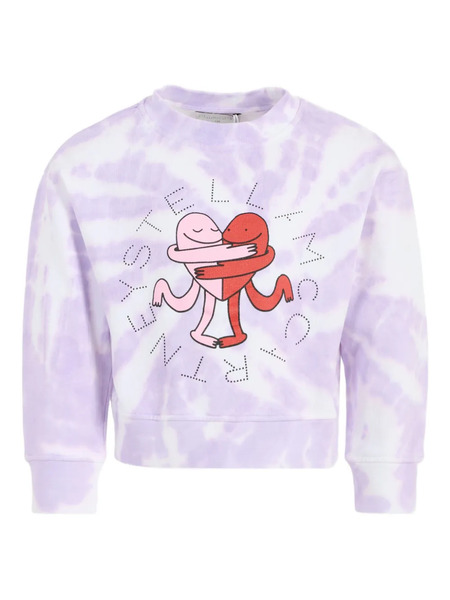  Stella Mccartney Kids Heart-print Tie-dye Sweatshirt - Purple 
