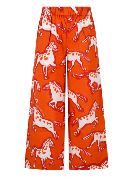  Stella Mccartney Kids Horse-pattern Trousers - Orange 