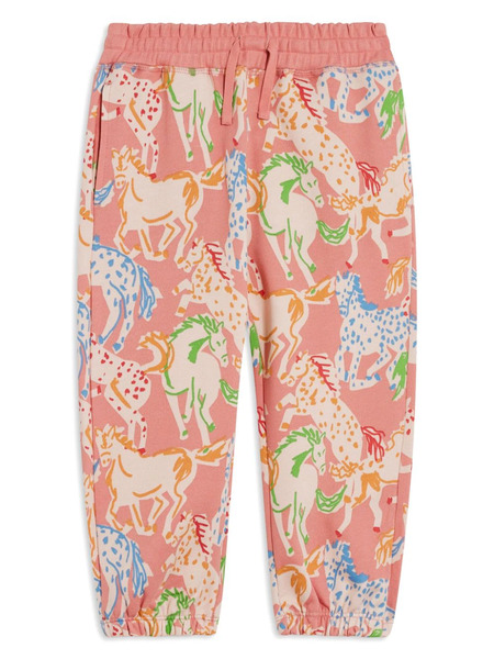  Stella Mccartney Kids Horse-print Sweatpants - Pink 