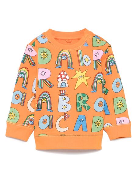  Stella Mccartney Kids Illustration-print Sweatshirt - Orange 