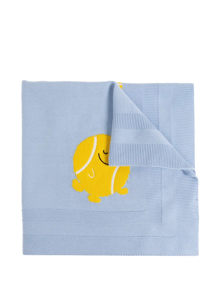  Stella Mccartney Kids Intarsia-knit Blanket - Blue 