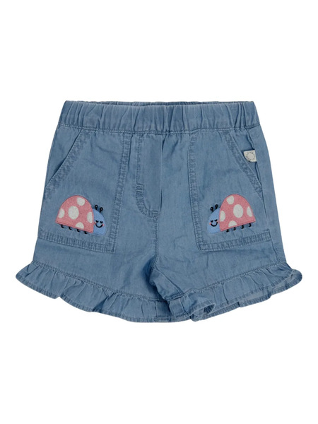  Stella Mccartney Kids Ladybug-embroidered Ruffled Shorts - Blue 