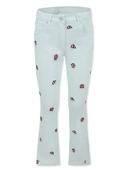  Stella Mccartney Kids Ladybug Embroidery Jeans - Green 