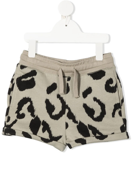  Stella Mccartney Kids Leopard Print Track Shorts - Grey 