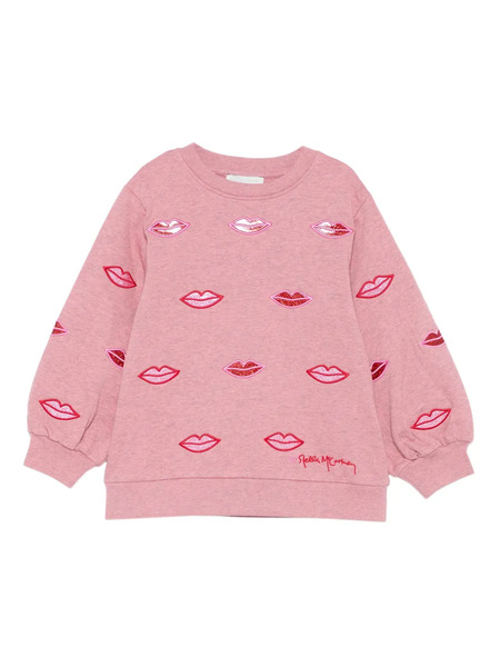  Stella Mccartney Kids Lip-embellished Sweatshirt - Pink 