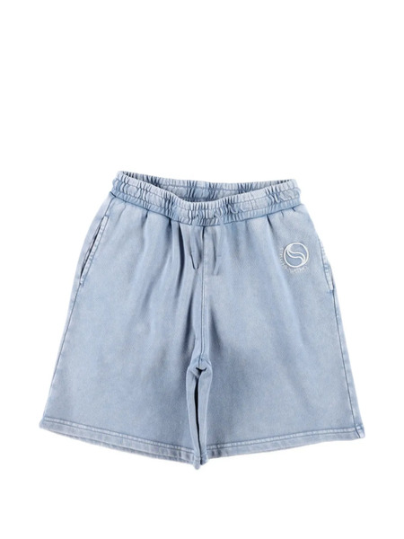  Stella Mccartney Kids Logo Bermuda Shorts - Blue 