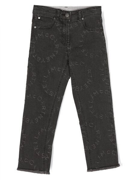  Stella Mccartney Kids Logo-embroidered Jeans - Grey 